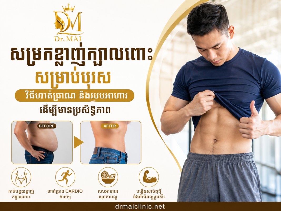 សម្រកខ្លាញ់ក្បាលពោះសម្រាប់បុរស | វិធីមានប្រសិទ្ធភាព