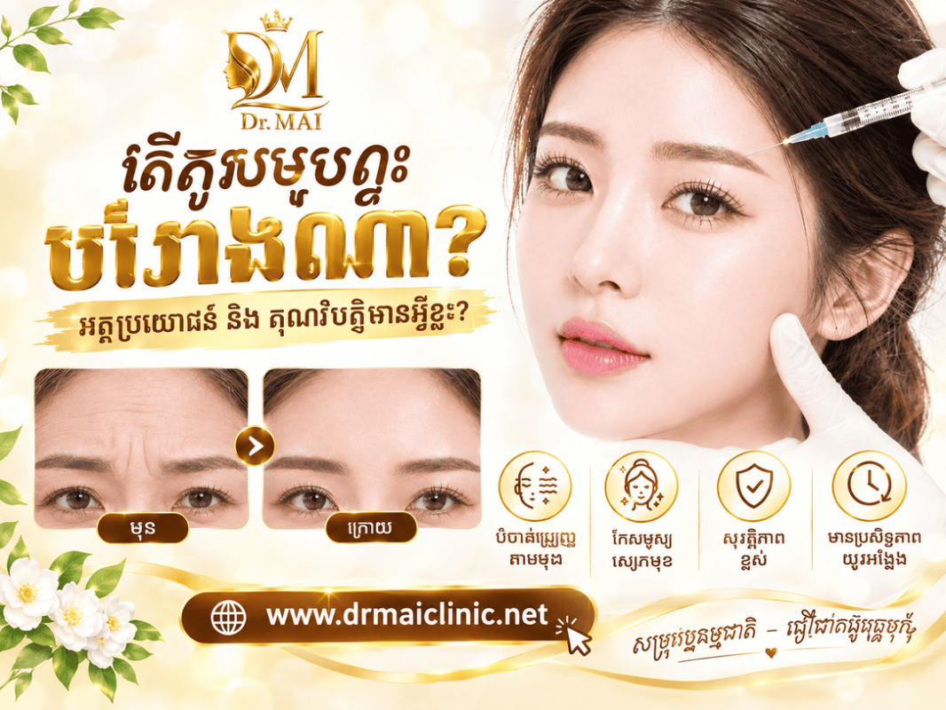 ចាក់ Botox បំបាត់ស្នាមជ្រួញល្អទេ? ចម្លើយ និងព័ត៌មានសំខាន់ៗ