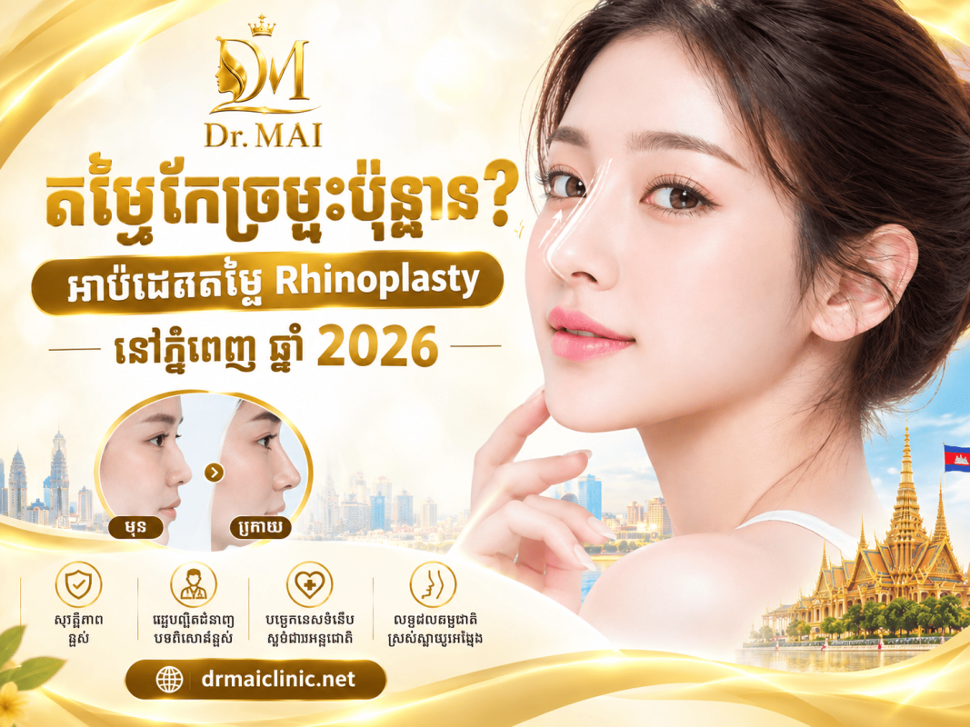 តម្លៃកែច្រមុះប៉ុន្មាន? អាប់ដេតតម្លៃ Rhinoplasty នៅភ្នំពេញ ឆ្នាំ 2026